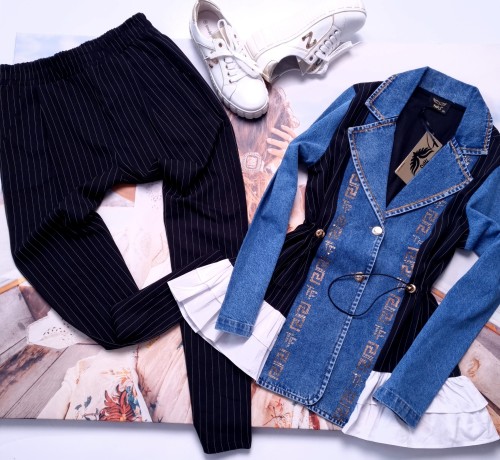 T.A.T.U -  ELEGANCKI JEANSOWY KOMPLET