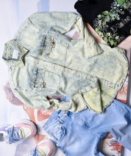 DI'SHE - LIMONKOWA KOSZULA - PRINT LOGA