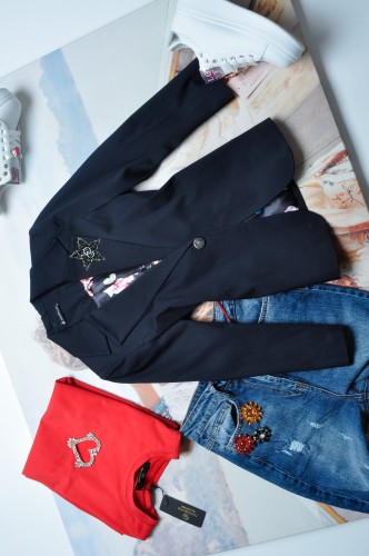 COCO BIANCA - GRANATOWA MARYNARKA 