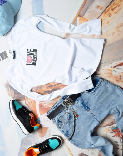 PUCCIHINO - BIAŁA BLUZKA LOVE PUCCIHINO