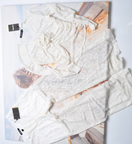 LA DIVA - BIAŁY KORONKOWY KOMPLET