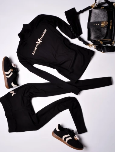 ZANARDI -  KOMPLET - BLUZKA Z GOLFIKIEM + LEGGINSY