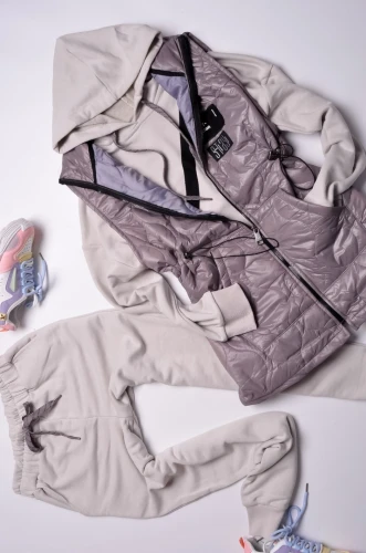 SIGNET - SZARY KOMPLET 3w1 Z KAMIZELKĄ