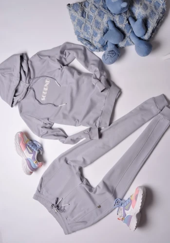 SOGO - DZIANINOWY DRES - POPIELATY