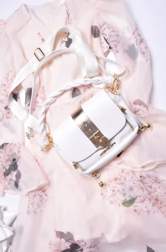 MASSIMO C. - BIAŁA TOREBKA Z PODWÓJNYM PASKIEM