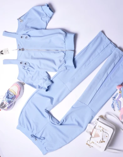 ZANARDI - BŁĘKITNY DRES Z OPADAJĄCYMI RAMIONAMI