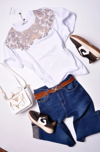 MINT - BIAŁA BLUZKA - CYRKONIOWA PANTERA