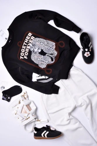 MINT - CZARNA BLUZA  - PANTERY