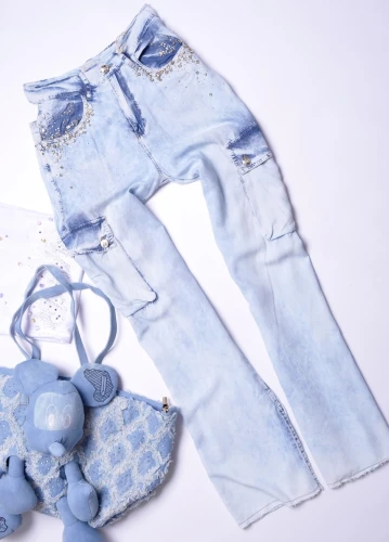 DI'SHE - ZWIEWNE SPODNIE CARGO IMITUJĄCE JEANS