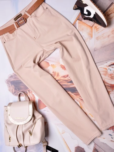 ESPARANTO - BEŻOWE SPODNIE - BOYFRIEND 