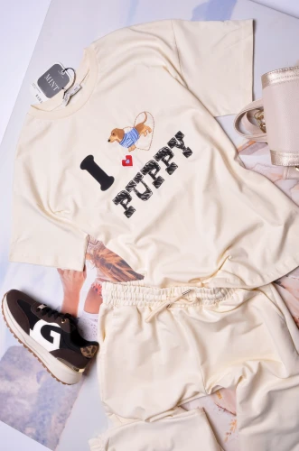 MINT - BANANOWA BLUZKA - I LOVE PUPPY - JAMNIK