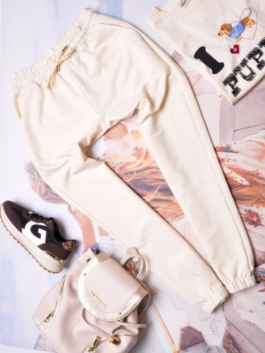 MINT - BANANOWE SPODNIE ZE ŚCIĄGACZAMI