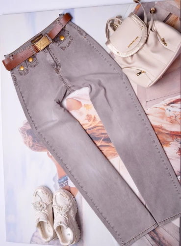 ESPARANTO - SZARE JEANSOWE SPODNIE Z PROSTĄ NOGAWKĄ