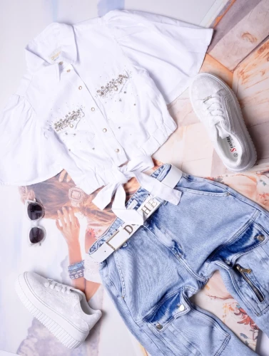 DI'SHE - KRÓTKA BIAŁA KOSZULA 