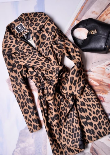 ZANARDI -  DZIANINOWY PŁASZCZ W CĘTKI