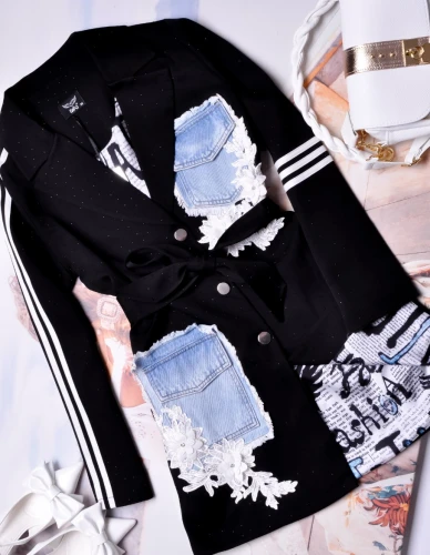 T.A.T.U. -  CZARNY PŁASZCZ POSYPANY CYRKONIAMI