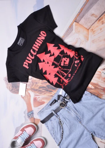 PUCCIHINO - CZARNA BLUZKA - BIWAK'
