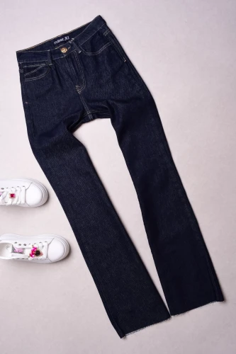 IT'S BASIC - GRANATOWE JEANSY - FLARE 