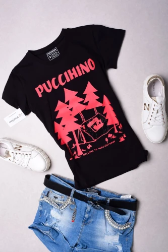 PUCCIHINO - CZARNA BLUZKA - BIWAK