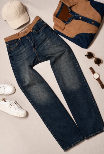IT'S BASIC - JEANSOWE SPODNIE DZWONY - ZAMSZOWA WSTAWKA