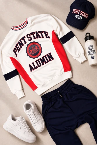 MINT - GRANATOWO - CZERWONA BLUZA  - PENN STATE