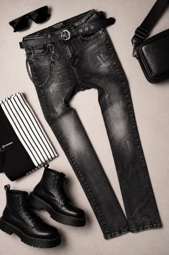 PUCCIHINO - SZARE JEANSY SLIM FIT - FLARE