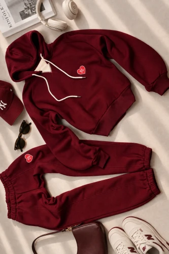 IT'S BASIC - BURGUNDOWY OCIEPLANY DRES
